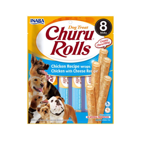 churu rolls pollo y queso snack perro Churu Rolls Receta de Pollo con Queso - Snack para Perro