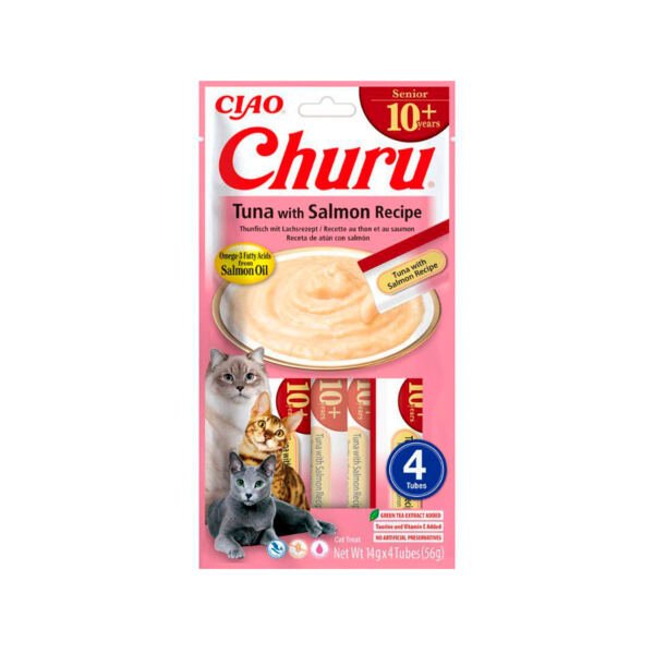 churu_snack_pure_receta_de_atun_con_salmon_para_gatos_senior_1_unidad_4262365731340 Churu Senior Atún con Salmón - Snack para Gato