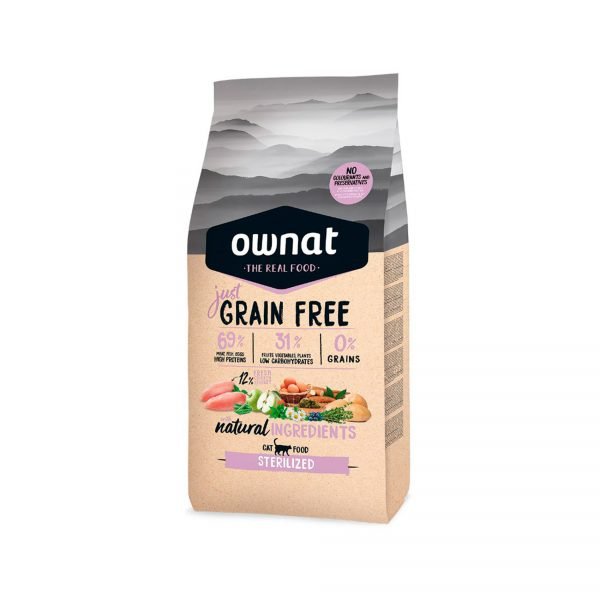 Ownat Just Adulto Sterilized Pollo Grain Free - Pienso Super Premium para Gato
