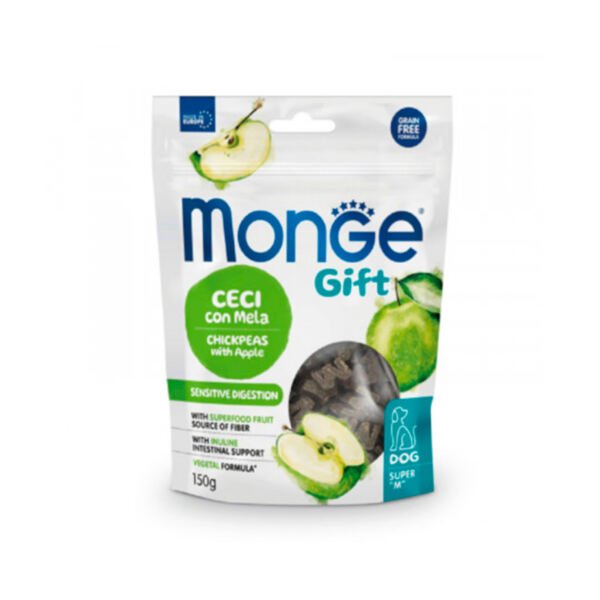 Monge Dog Gift Super M Sensitive Digestion Garbanzos con Manzana - Snack para Perro