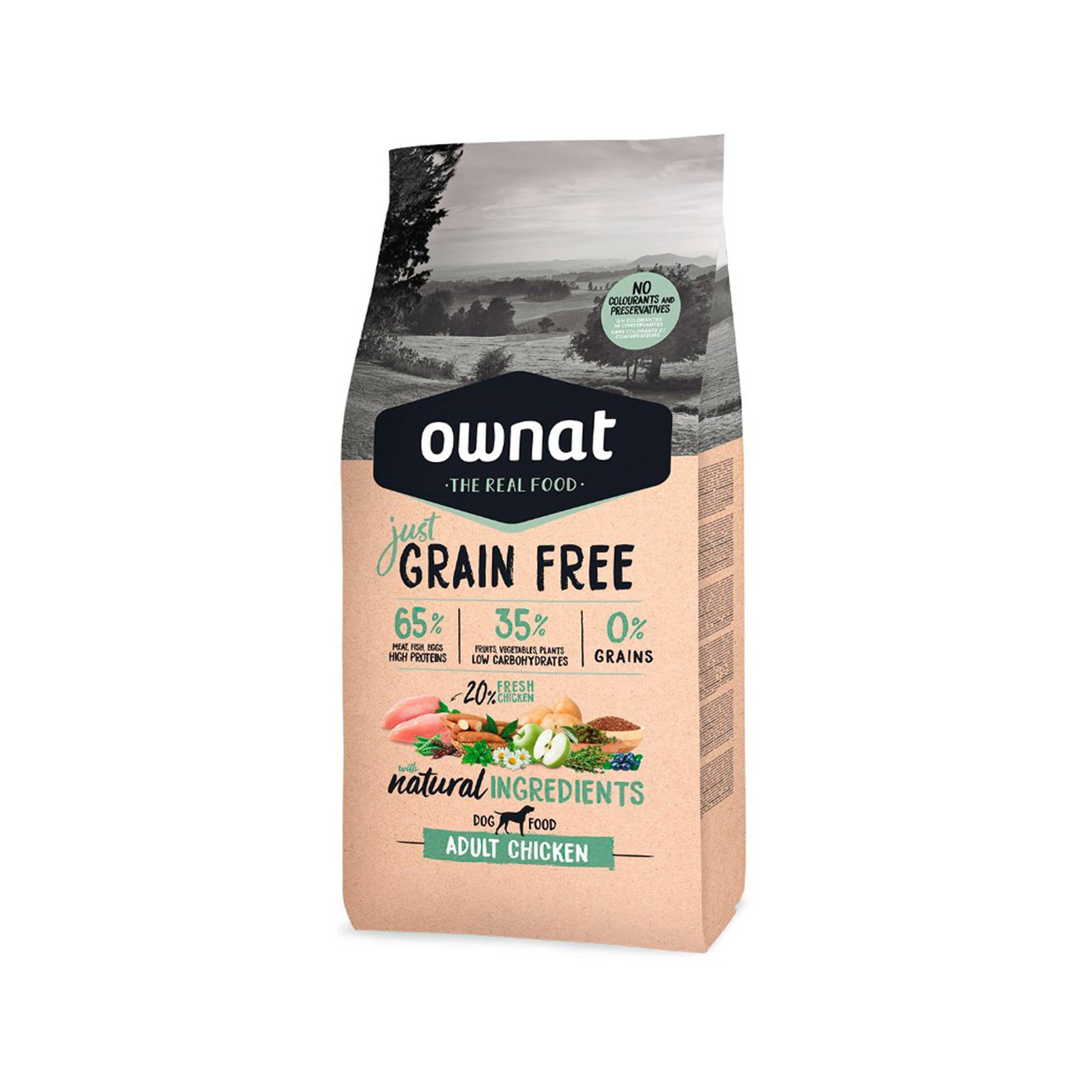 Ownat Just Adulto Chicken Grain Free 14 kg – Pienso Super Premium para Perro