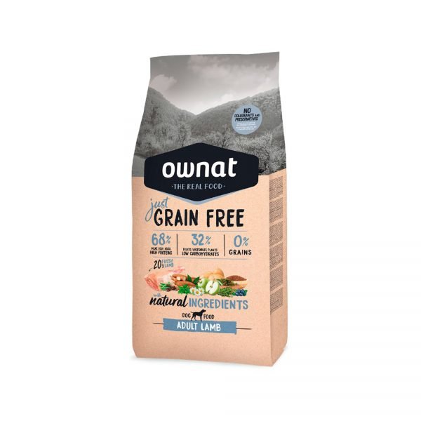 Ownat Just Adulto Lamb Grain Free 14 kg - Pienso Super Premium para Perro