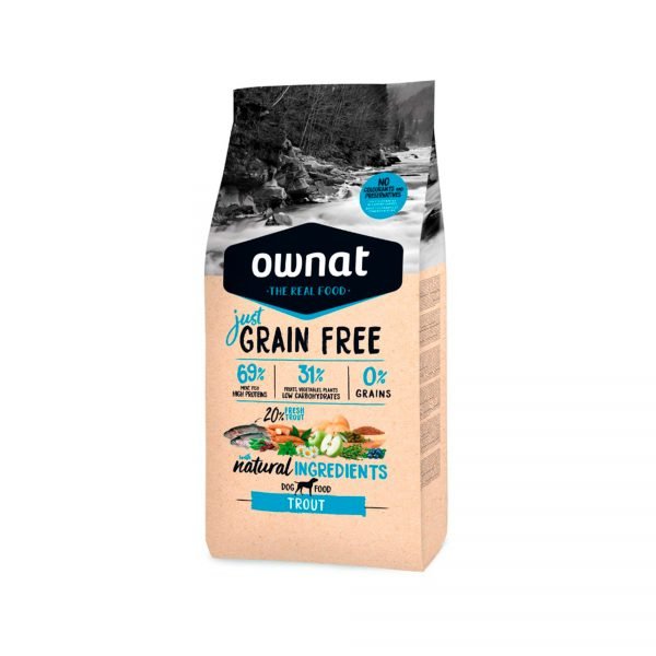 Ownat Just Adulto Trout Grain Free 14 kg - Pienso Super Premium para Perro