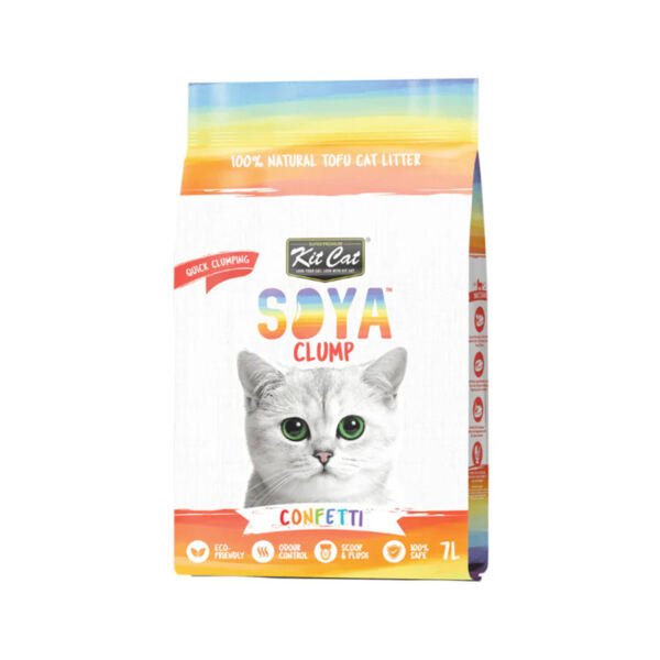 0671875796932.1 Kit Cat Arena Eco Soya Clump Confetti - Arena para Gato