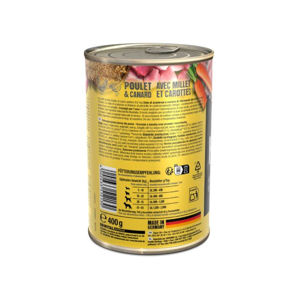 Belcando Paté Adulto Pollo y Pato con Mijo y Zanahorias - Comida Húmeda para Perro