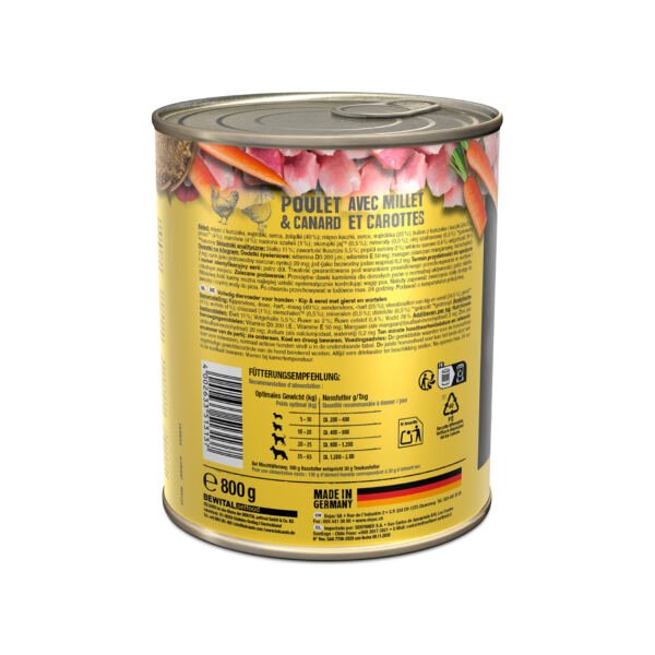 Belcando Paté Adulto Pollo y Pato con Mijo y Zanahorias - Comida Húmeda para Perro