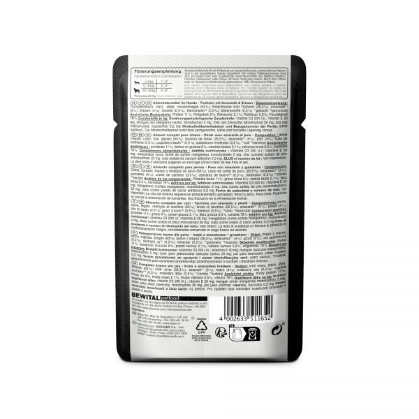 Belcando Pavo con Amaranto y Guisantes 125 g - Comida Húmeda para Perro