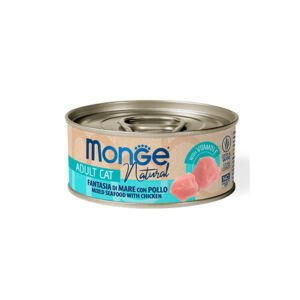 Monge Natural Lata de Marisco y Pollo en Caldo - Comida Húmeda para Gato