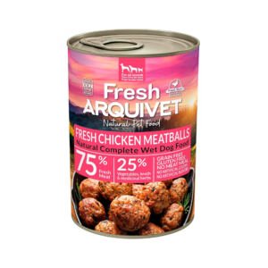Arquivet Fresh Albóndigas de Pollo, Zanahoria y Guisantes 400 g - Comida Húmeda para Perro