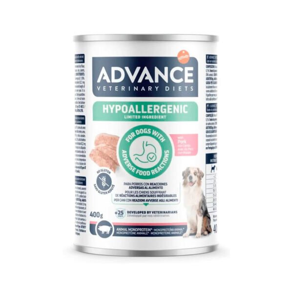 Advance Veterinary Diets Hypoallergenic Medium-Maxi de Cerdo - Comida Húmeda para Perro_400g_8410650612003 Advance Veterinary Diets Hypoallergenic Medium/Maxi de Cerdo - Comida Húmeda para Perro