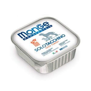 Funnyfood_Paté_100�_pavo_(24unid)_1 Monge Paté Monoproteico Pavo Grain Free - Comida Húmedo para Perro
