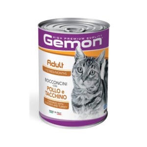 Gemon Adult Pollo con Pavo - Comida Húmeda Gato