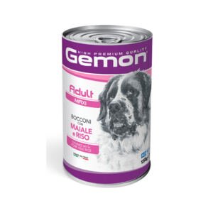 Gemon Adult Maxi Paté Cerdo y Arroz - Comida Húmeda para Perro