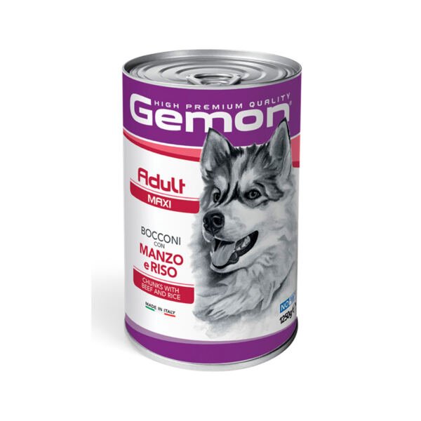Gemon perro maxi ternera Gemon Adult Maxi Paté Ternera y Pavo - Comida Húmeda para Perro