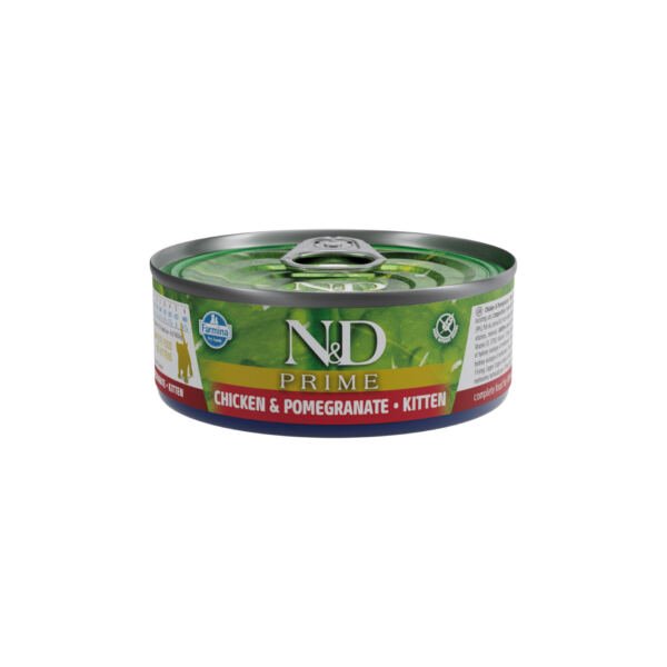 N&D Kitten Prime Pollo con Granada – Comida Húmeda para Gatito