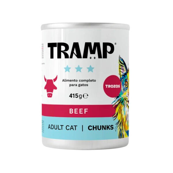 Tramp Cat Lata Trozos Ternera e Hígado - Comida Húmeda para Gato