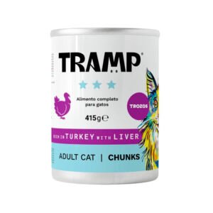 Tramp Cat Lata Trozos Pavo e Hígado - Comida Húmeda para Gato