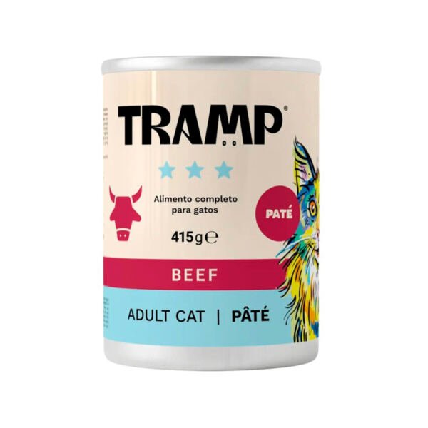 Tramp_3_Cat-Pate-415g_Beef Tramp Cat Paté Ternera e Hígado - Comida Húmeda para Gato