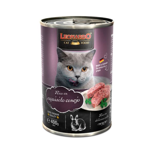 Leonardo Paté Adulto Rico en Conejo - Comida Húmeda para Gato