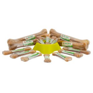 hueso piel prensada nayeco_tamaños Nayeco Farm Hueso Prensado - Snack para Perro