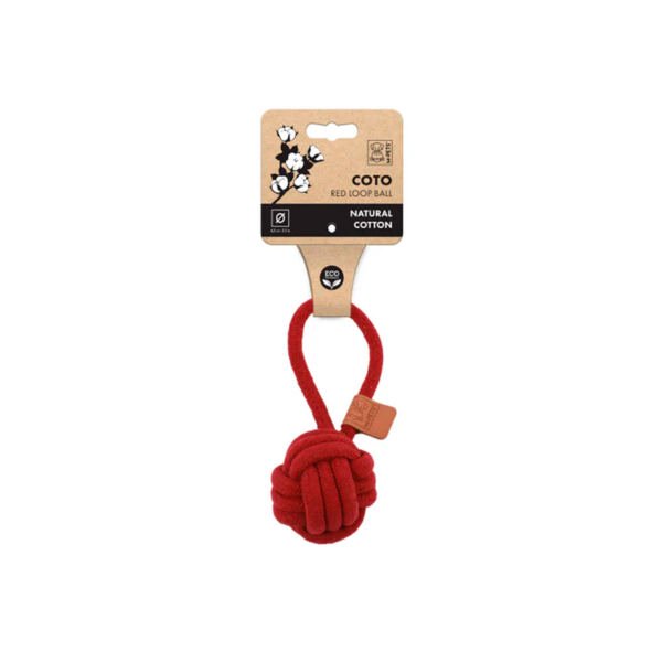 M-Pets Coto Bola Trenzada con Asa - Juguete para Perro