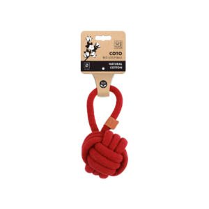 6953182755494 M-Pets Coto Bola Trenzada con Asa - Juguete para Perro