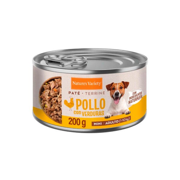 Nature’s Variety Paté Pollo y Verduras Adulto Mini - Comida Húmeda para Perro