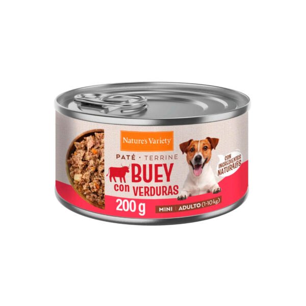 Nature’s Variety Paté Buey y Verduras Adulto Mini - Comida Húemda para Perro