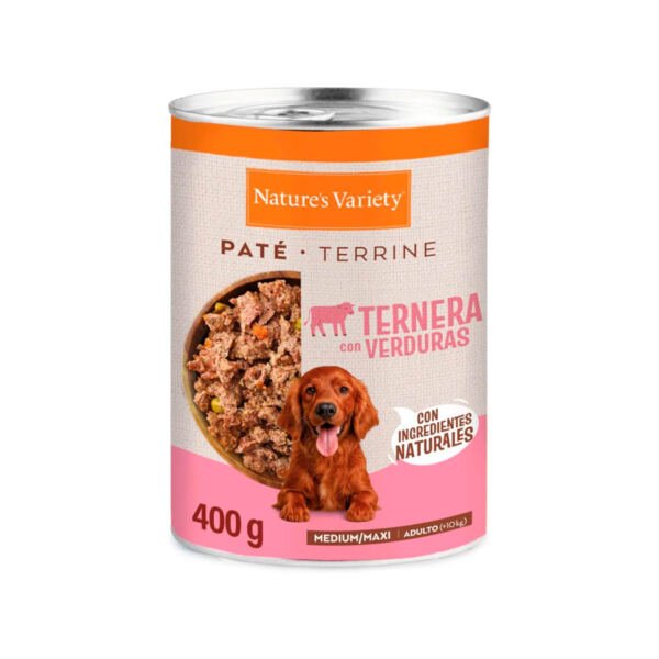 Nature's Variety Paté de Ternera Adulto Med/Maxi - Comida Húmeda para Perro