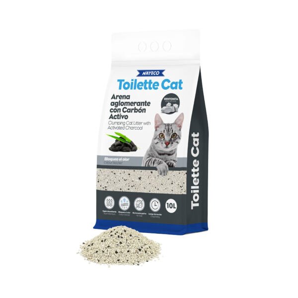 Nayeco Toilette Cat - Arena Aglomerante Carbón Activo para Gato
