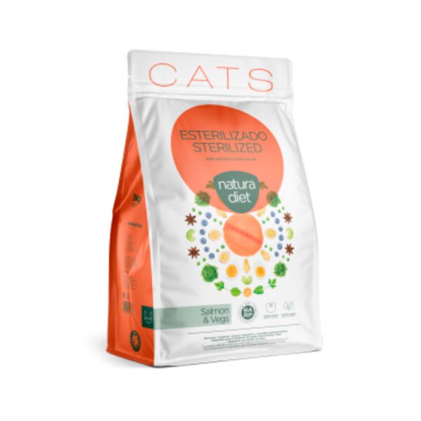 8436596670778 Natura Diet Sterilized Salmón y Vegetales - Pienso para Gato