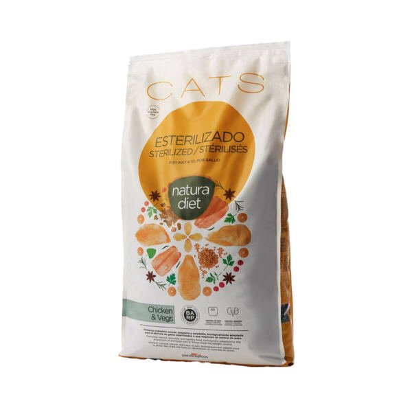 8436596671300 Natura Diet Sterilized Pollo y Vegetales - Pienso para Gato