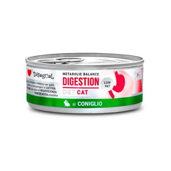 Disugual Diet Cat Digestion Low Fat de Conejo - Comida Húmeda para Gato