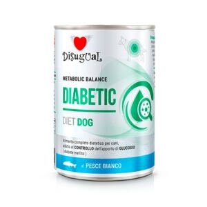 Disugual Diet Dog Diabetic de Pescado Blanco – Comida Húmeda para Perro