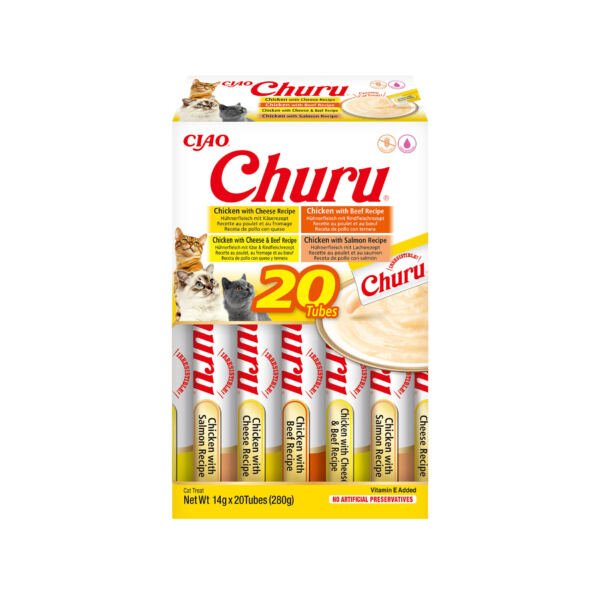 Churu Cat Variedades Pollo y Buey 20x14g - Snack para Gato