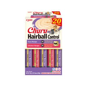 Churu Cat Hairball Control Variedades de Atún y Pollo 20x14g - Snack para Gato