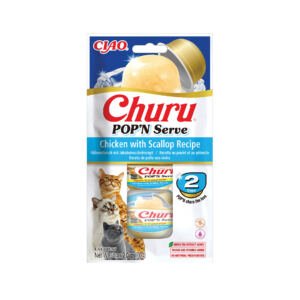 Churu Cat Pop'N Serve de Pollo con Vieira 2x35g - Snack para Gato