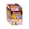 Churu Broth Multipack de Pollo, Salmón y Atún 10x40 g - Comida Húmeda para Gato