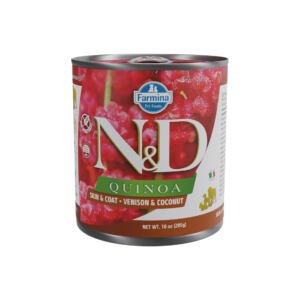 N&D Quinoa Skin Coat Venado – Comida Húmeda para Perro