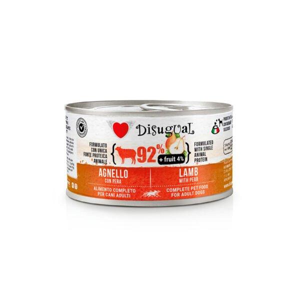 Disugual Fruit Cordero con Pera - Comida Húmeda para Perro