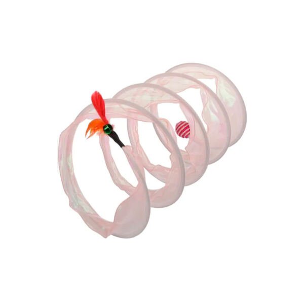 Flamingo Túnel Kennedy con Bola Rosa - Juguete para Gato