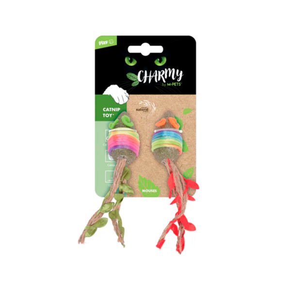 6953182748304 M-Pets Charmy Ratones con Catnip – Juguete para Gato
