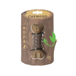 M-Pets Chewood Hueso con Goma - Juguete para Perro