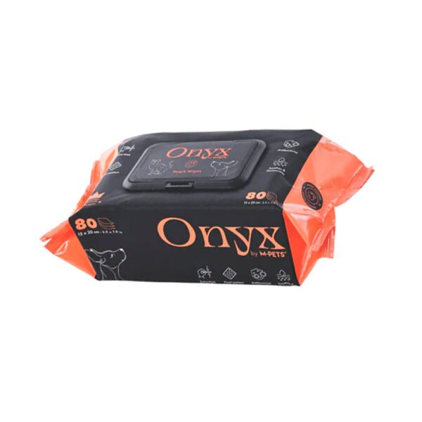 6953182766643 M-Pets Onyx Toallitas con Aroma a Melocotón - Higiene para Perro y Gato