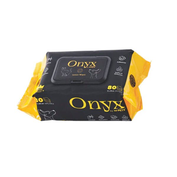 6953182766650 M-Pets Toallitas Húmedas Onyx con Aroma a Limón – Higiene para Perro y Gato