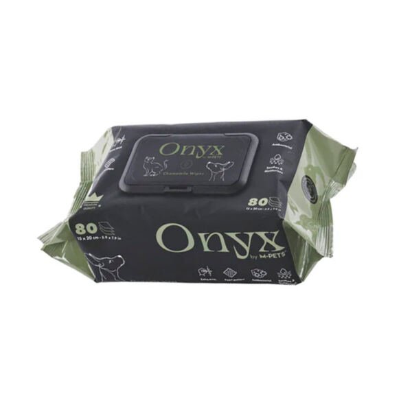 6953182766667 M-Pets Toallitas Húmedas Onyx con Aroma a Manzanilla – Higiene para Perro y Gato