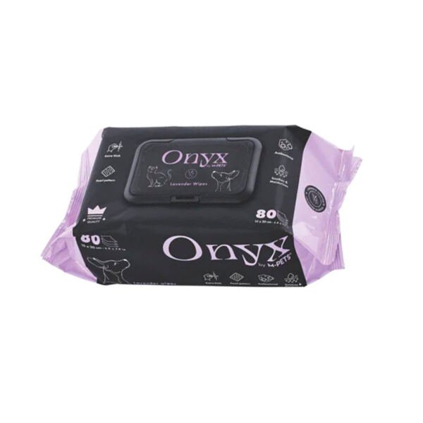 6953182766674 M-Pets Toallitas Húmedas Onyx con Aroma a Lavanda – Higiene para Perro y Gato