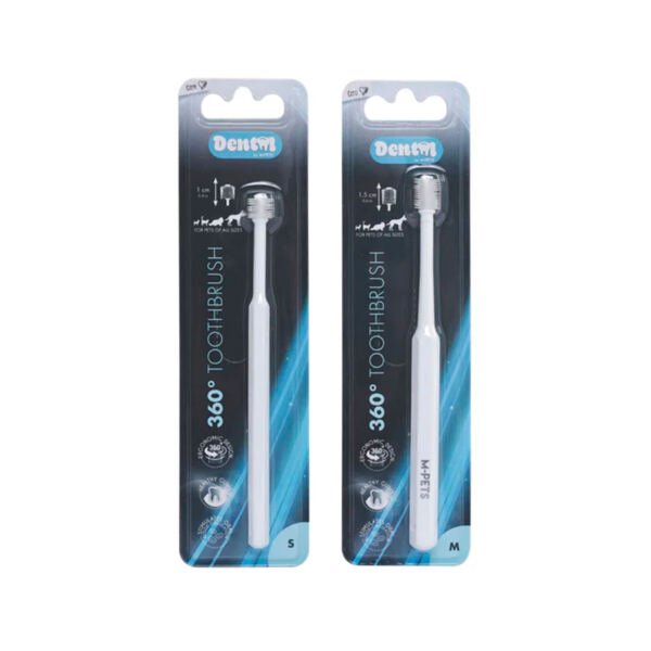 M-Pets Cepillo Dental 360° - Higiene para Gato y Perro