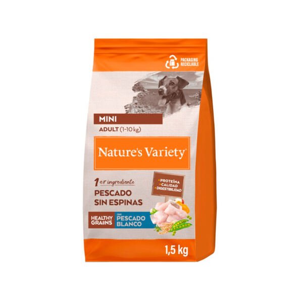 8410650595986_1.5kg_Nature's Variety Mini Adult Healthy Grain Pescado - Pienso para Perro Nature's Variety Mini Adult Healthy Grain Pescado - Pienso para Perro