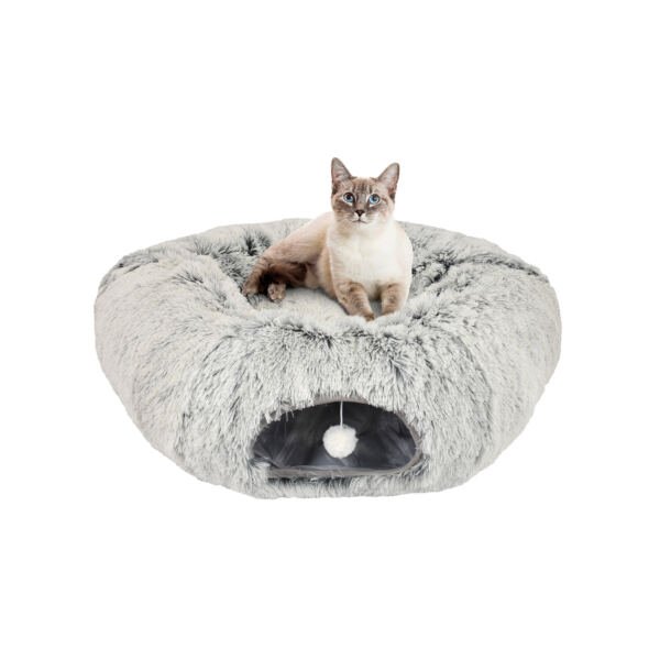 8427458041195 Nayeco Cuna Donut Relax con Túnel - Accesorio para Gato